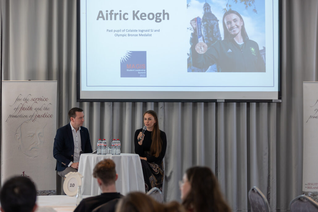 Olympic medallist Aifric Keough talks about leadership on stage 