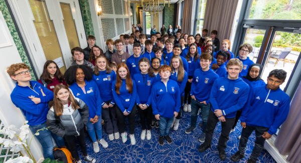 Jesuit students pose in group photo