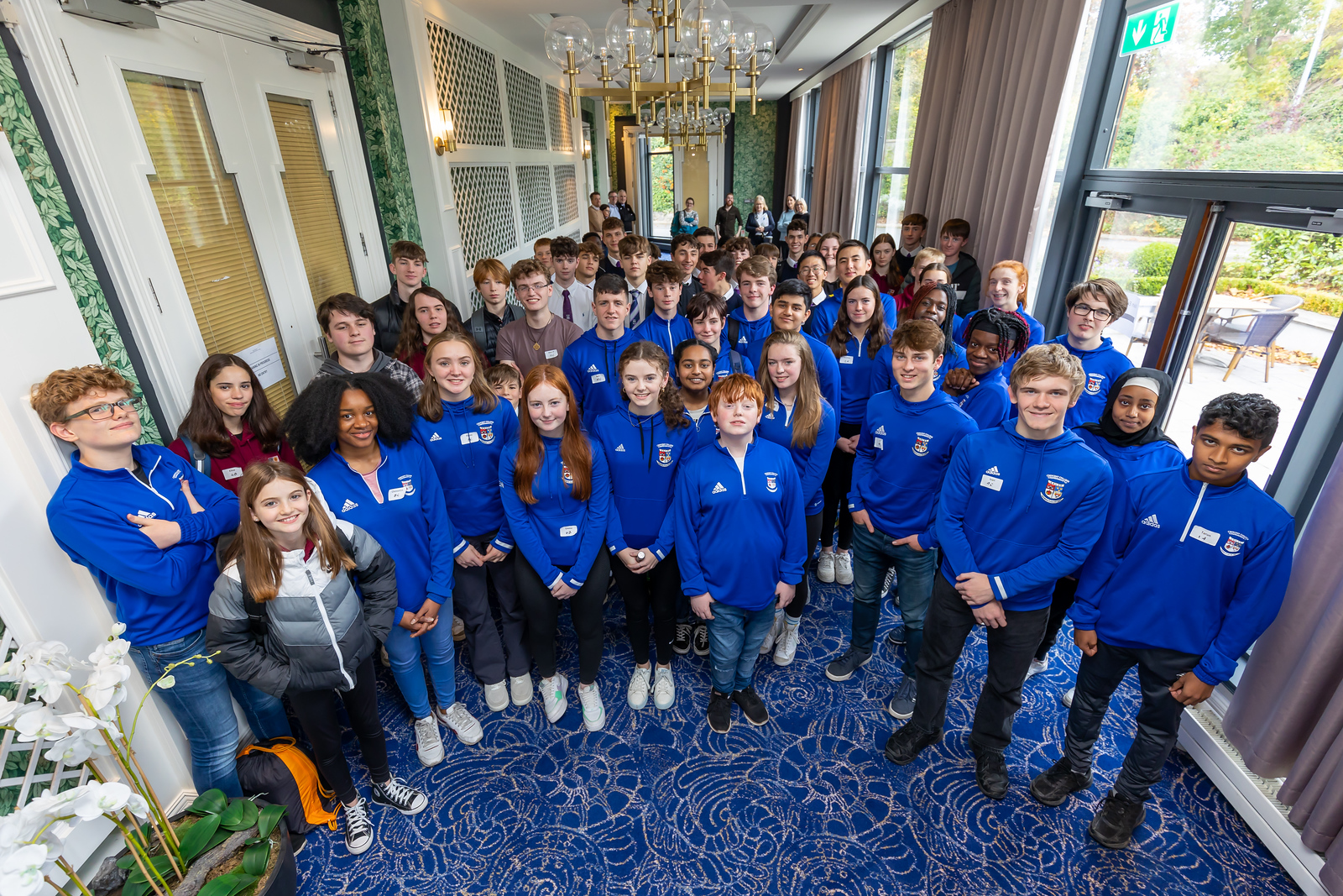 Jesuit students pose in group photo