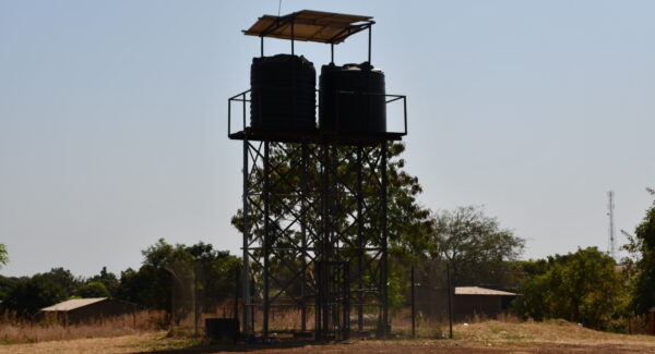 water tank for school in South Sudan