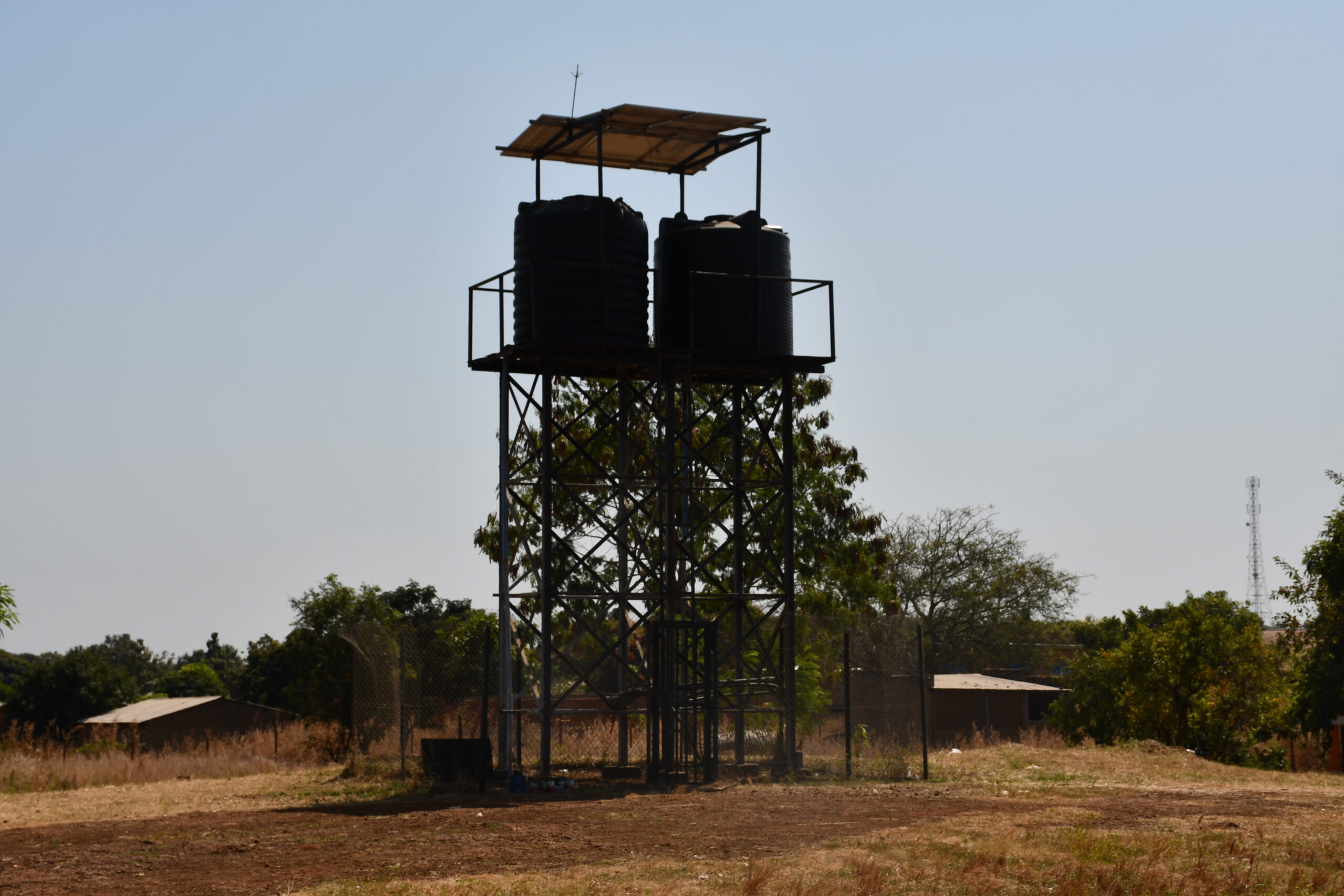 water tank for school in South Sudan