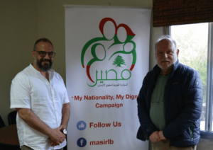 John meets director of MASIR Human Rights Association 