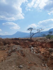 image shows rubble from cyclone Freddy. aftermath of mudslides 