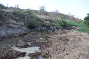 polluted river near Thiba village in Malawi