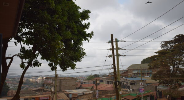 Photo overlooking center of Kangemi slum in Nairobi, Kenya.